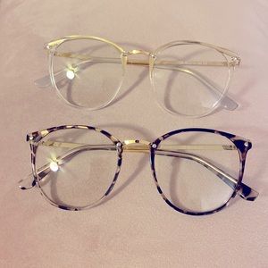 Two pair of adorable blue light glasses